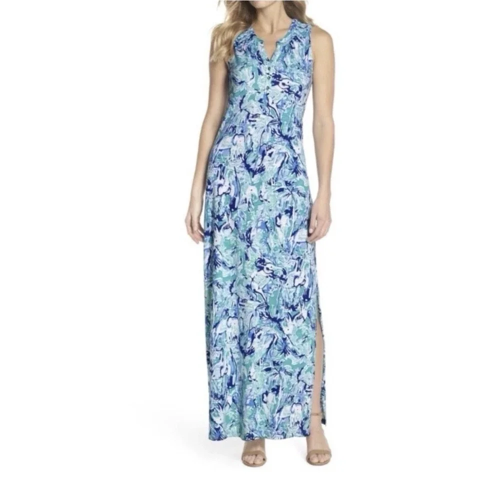 lilly pulitzer essie maxi dress Lilly Pulitzer | Dresses | Lilly Pulitzer Essie Maxi Long Dress Smocked Printed Sleeveless Xxs New 273938